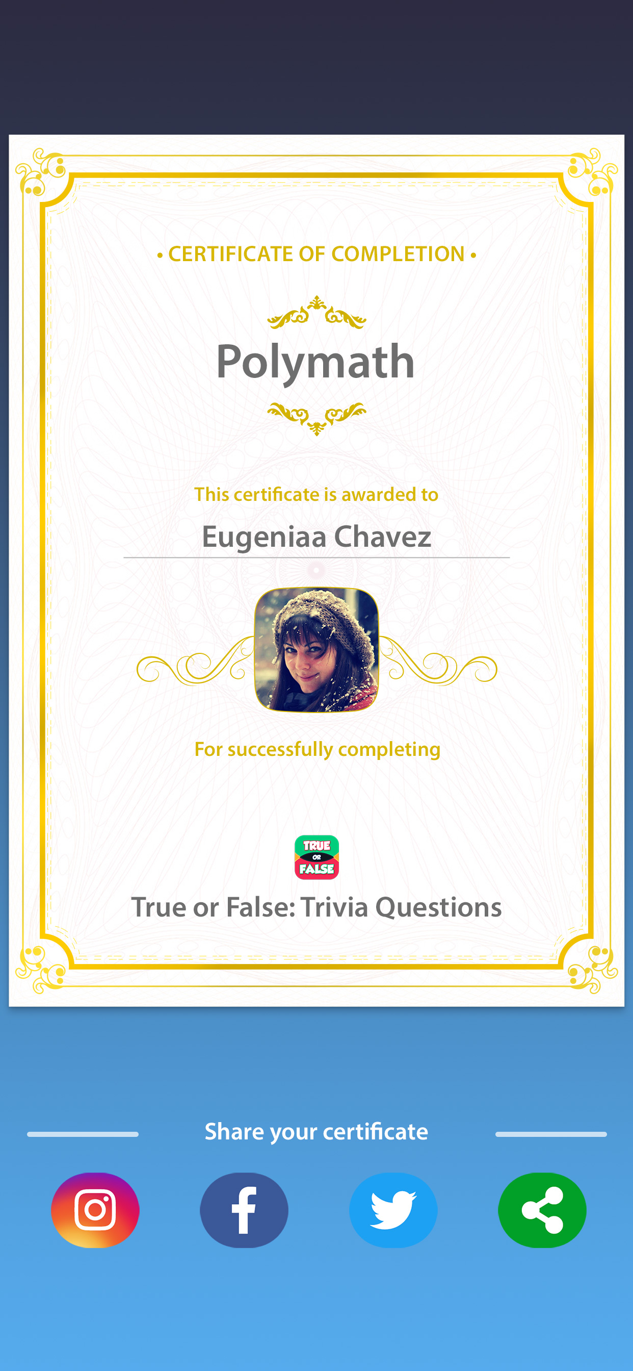 True or False:Trivia Questions