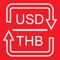 A handy app to convert between US Dollars (USD) and Thai Baht (THB)