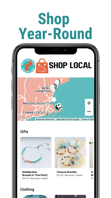 New England Travel App Screenshot