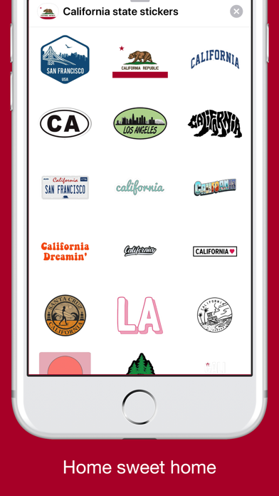 California emoji USA stickers screenshot 2