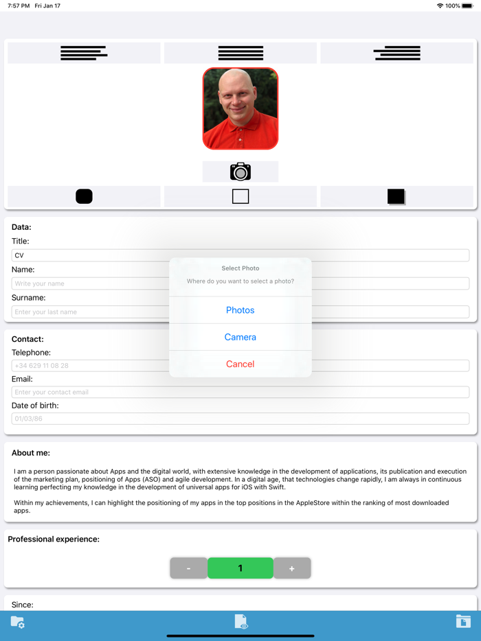 CV maker - curriculum vitae