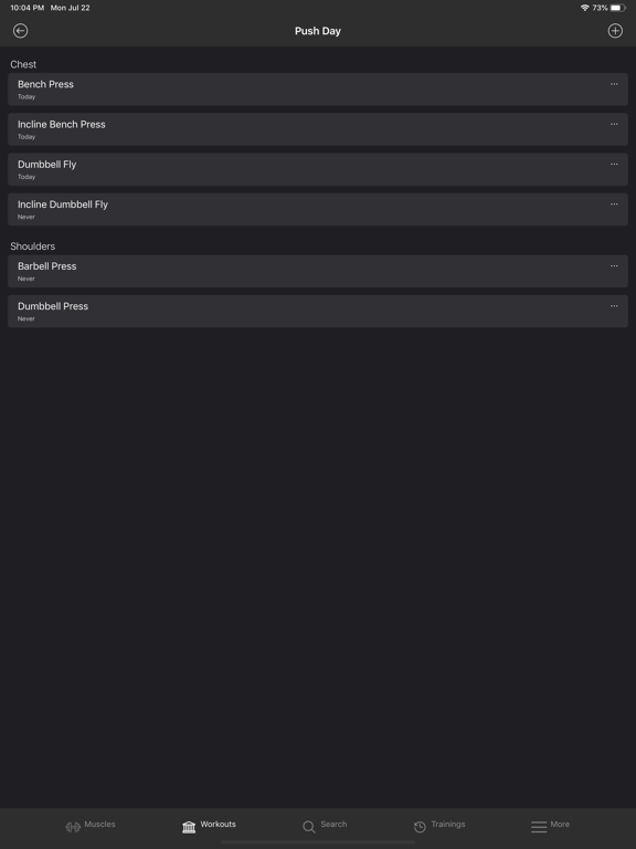 TheFitnessApp - Gym Log iPad screenshot