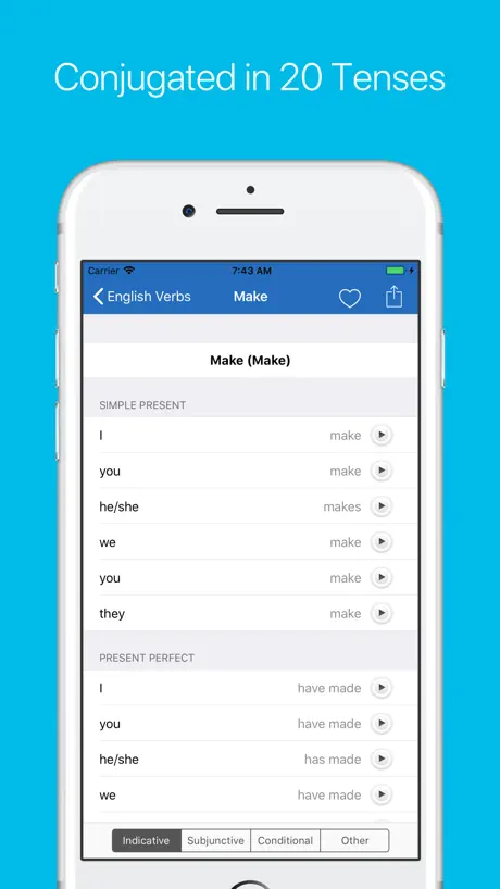English Verb Conjugator Pro