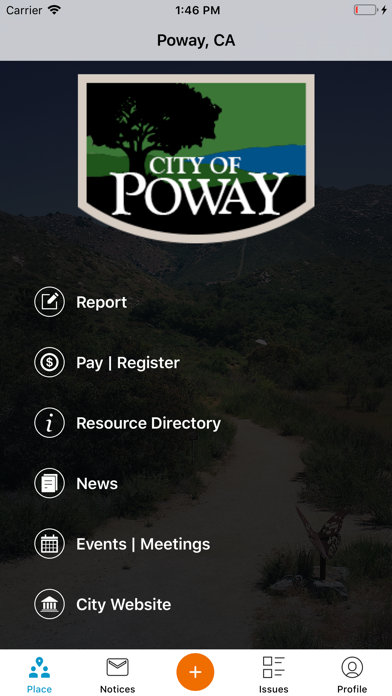Poway CityApp Screenshot
