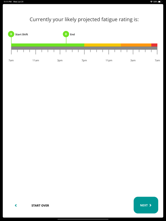 Screenshot #5 pour PTA Fatigue Calculator App