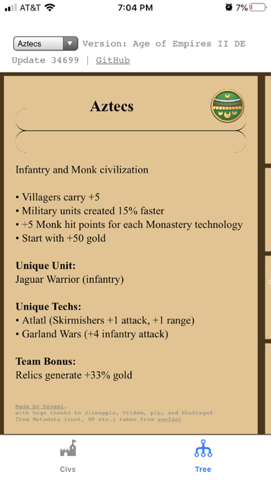 Screenshot #3 pour AOE2 DE Civilization Info