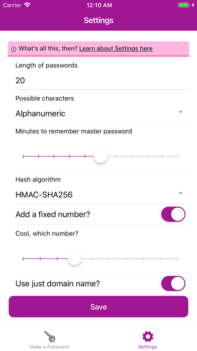 Webful PasswordMaker Screenshot