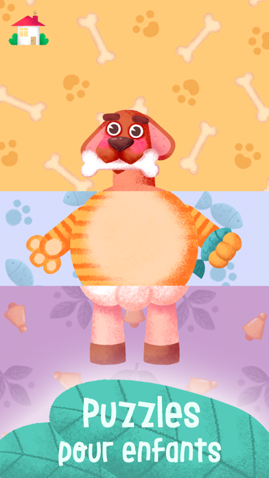Screenshot #1 pour Animaux rigolos Jeux de puzzle