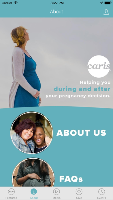 Caris Pregnancy Counseling Screenshot