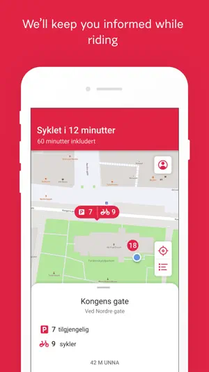 Trondheim Bysykkel for iPhone screenshot 2