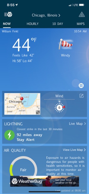Weatherbug Weather Forecast On The Iphone Screenshots