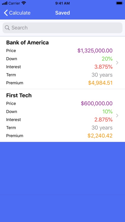 MoCal - Mortgage Calculator