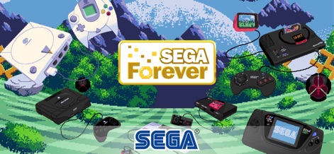 Sonic The Hedgehog Classic - This image portrays the broader SEGA Forever initiative, showcasing a nostalgic array of SEGA consoles alongside the distinct SEGA Forever branding.