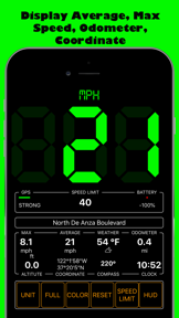 GPS Speedmeter mph kmh screenshot