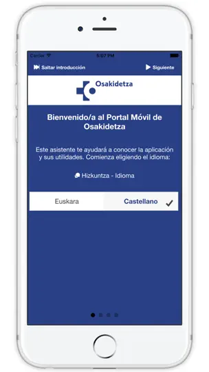 Captura de pantalla de Portal Móvil Osakidetza en iPhone 1