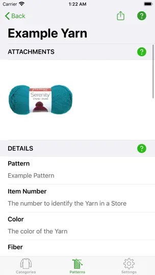 Screenshot von Knitting Patterns Lite auf dem iPhone 4