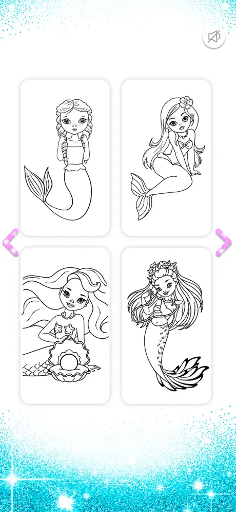 Mermaid Coloring Book Glitter