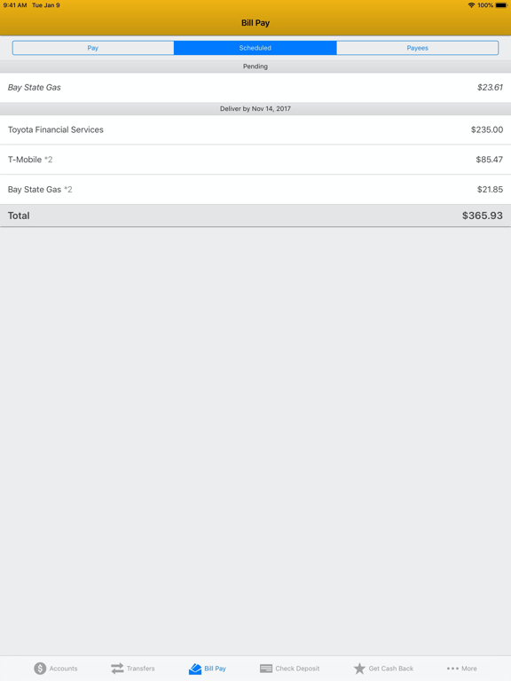 Wood & Huston Bank iPad screenshot 6 - Finance app