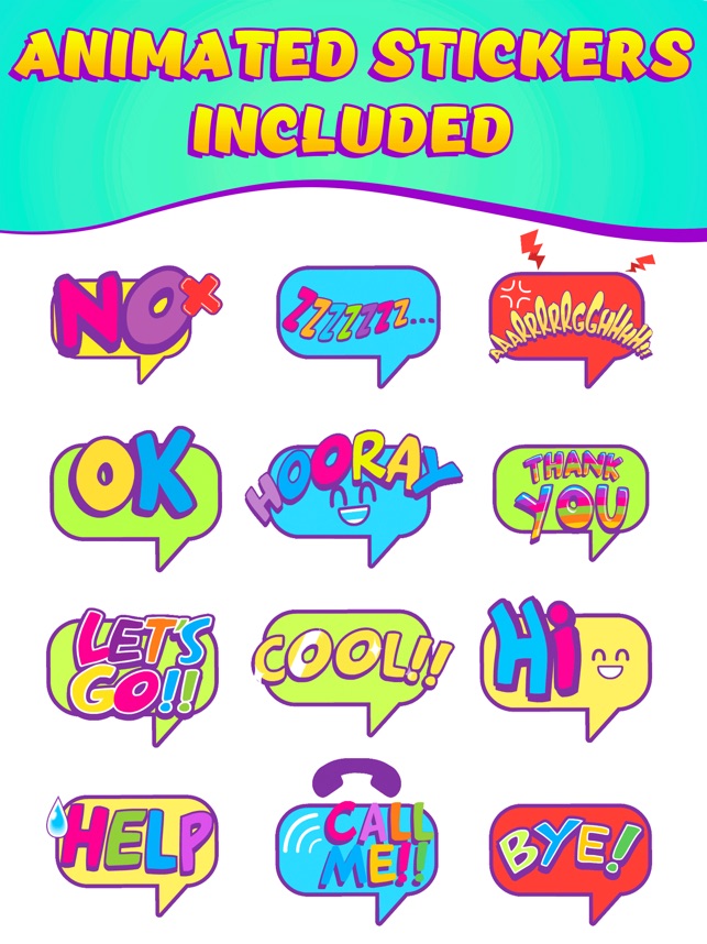 L001, MESSAGE BUBBLE STICKERS & CLIP ART