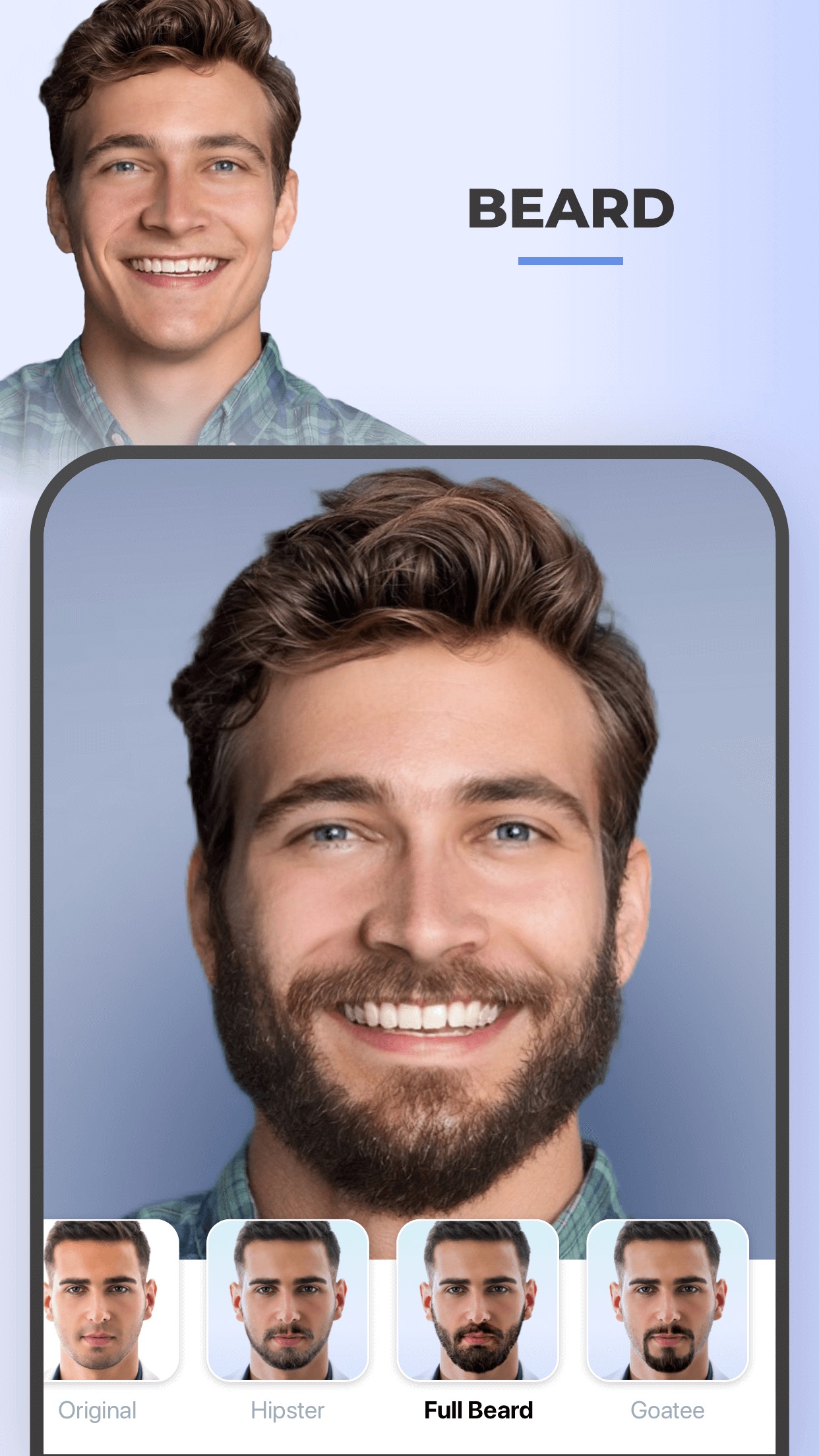 Screenshot do app FaceApp - Editor Facial com IA