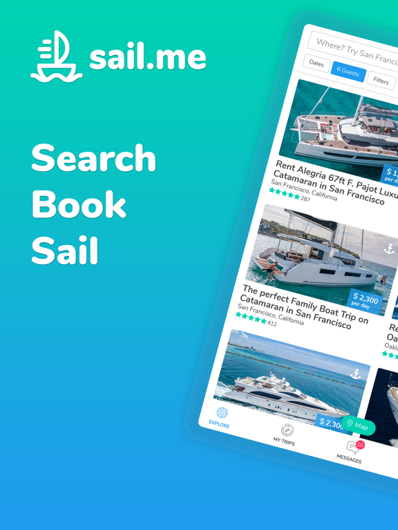 sail.me: Boat & Yacht rentals iPad screenshot 1 - Travel app