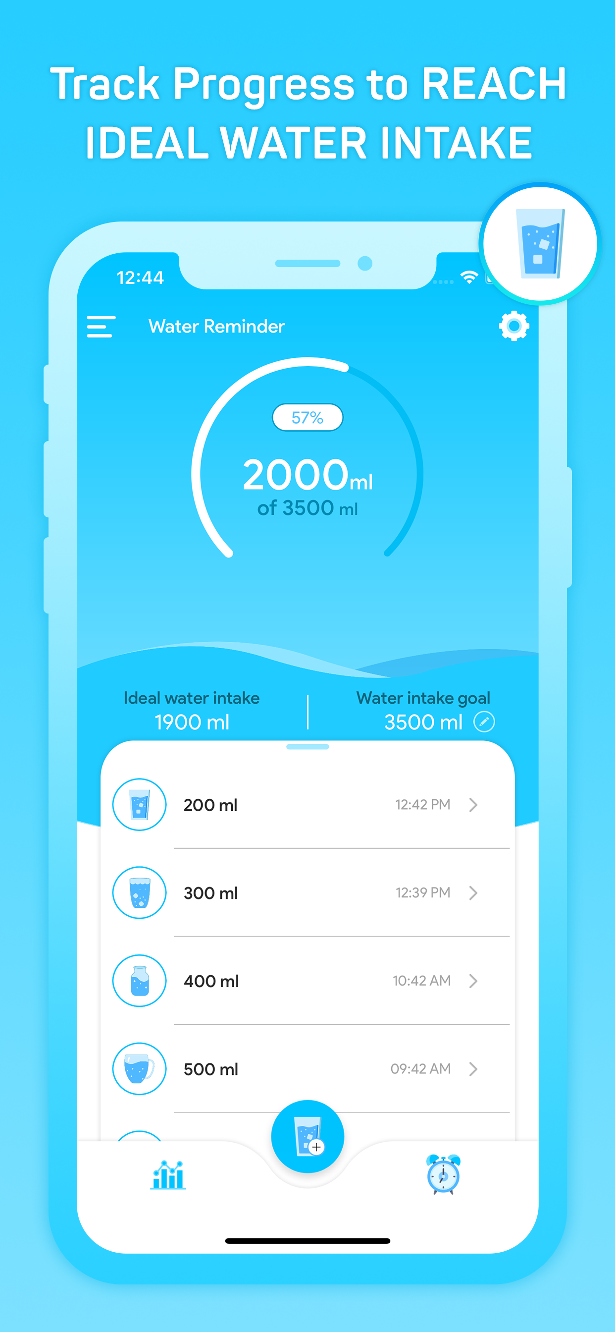 Daily Reminder + Water Tracker