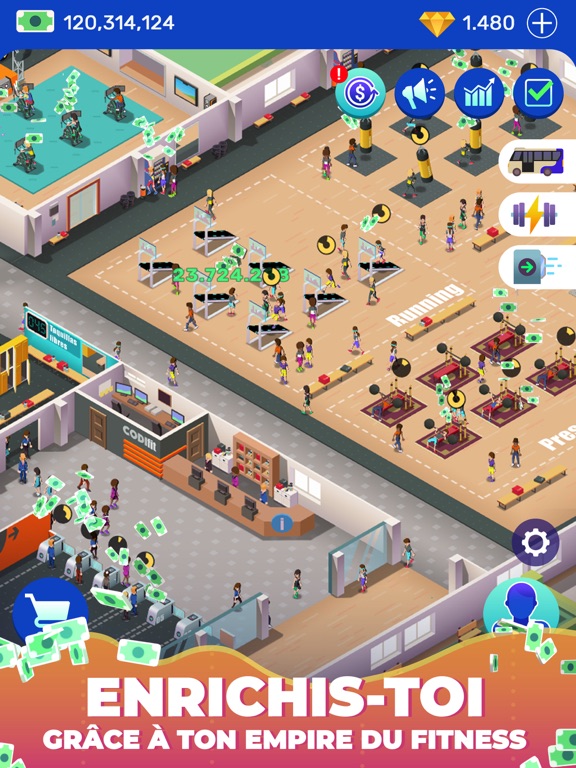 Screenshot #5 pour Idle Fitness Gym Tycoon - Game