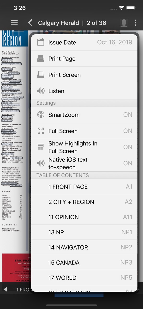 iPhone screenshot