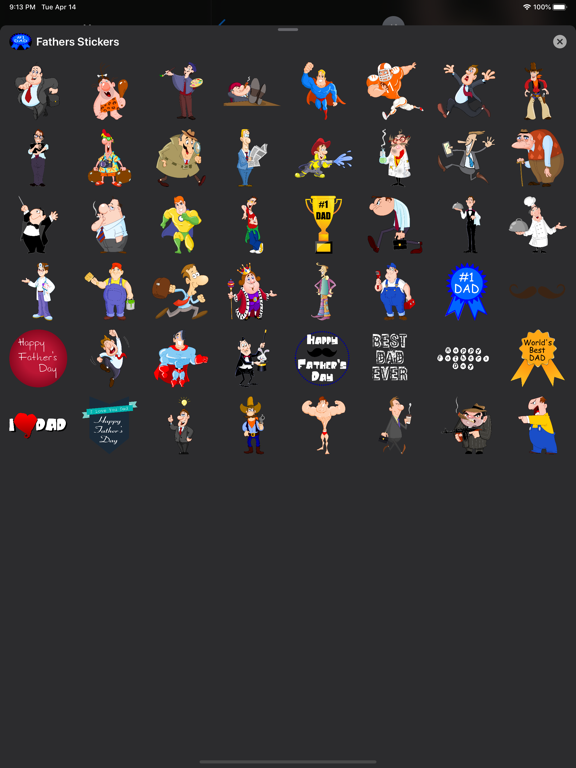 Screenshot #4 pour Fathers & Dads Stickers Emojis