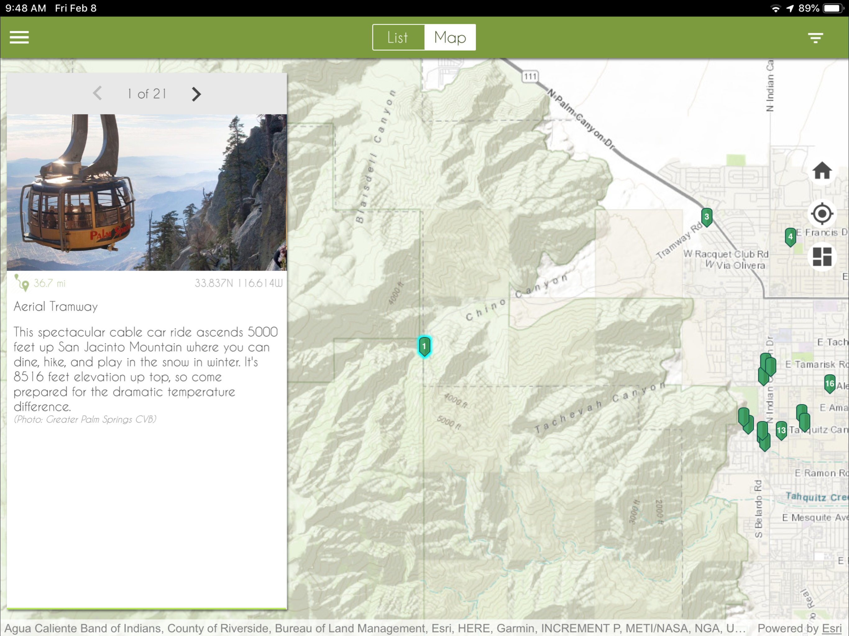 Palm Springs Map Tour