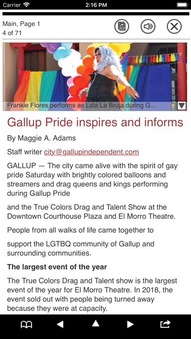 The Gallup Independent Screenshot