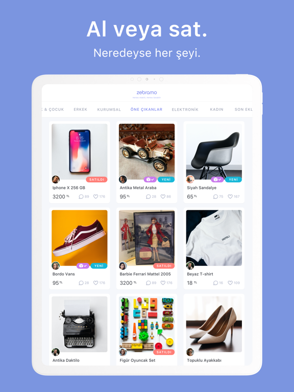 Zebramo - İkinci el pazarı. iPad screenshot 1 - Shopping app