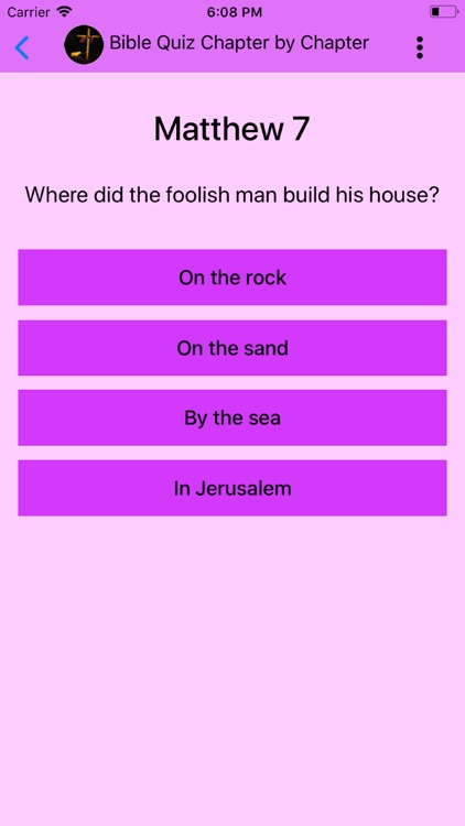 Bible Quiz Chapter By Chapter