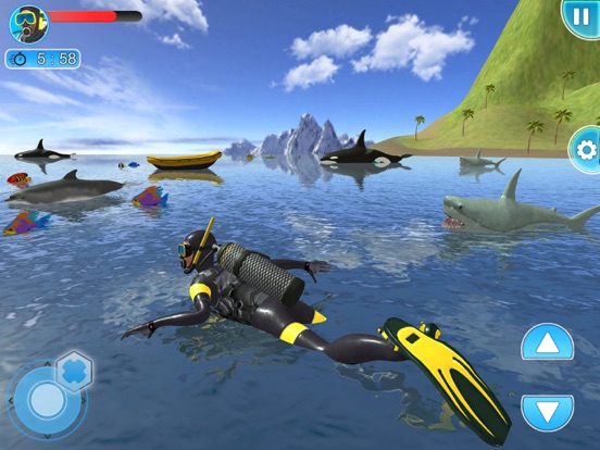 Scuba en Shark spel – Jacht iPad app afbeelding 5