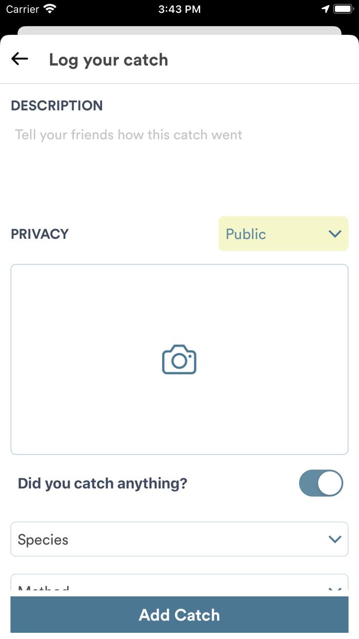 Howzitfish Fish Catch Log