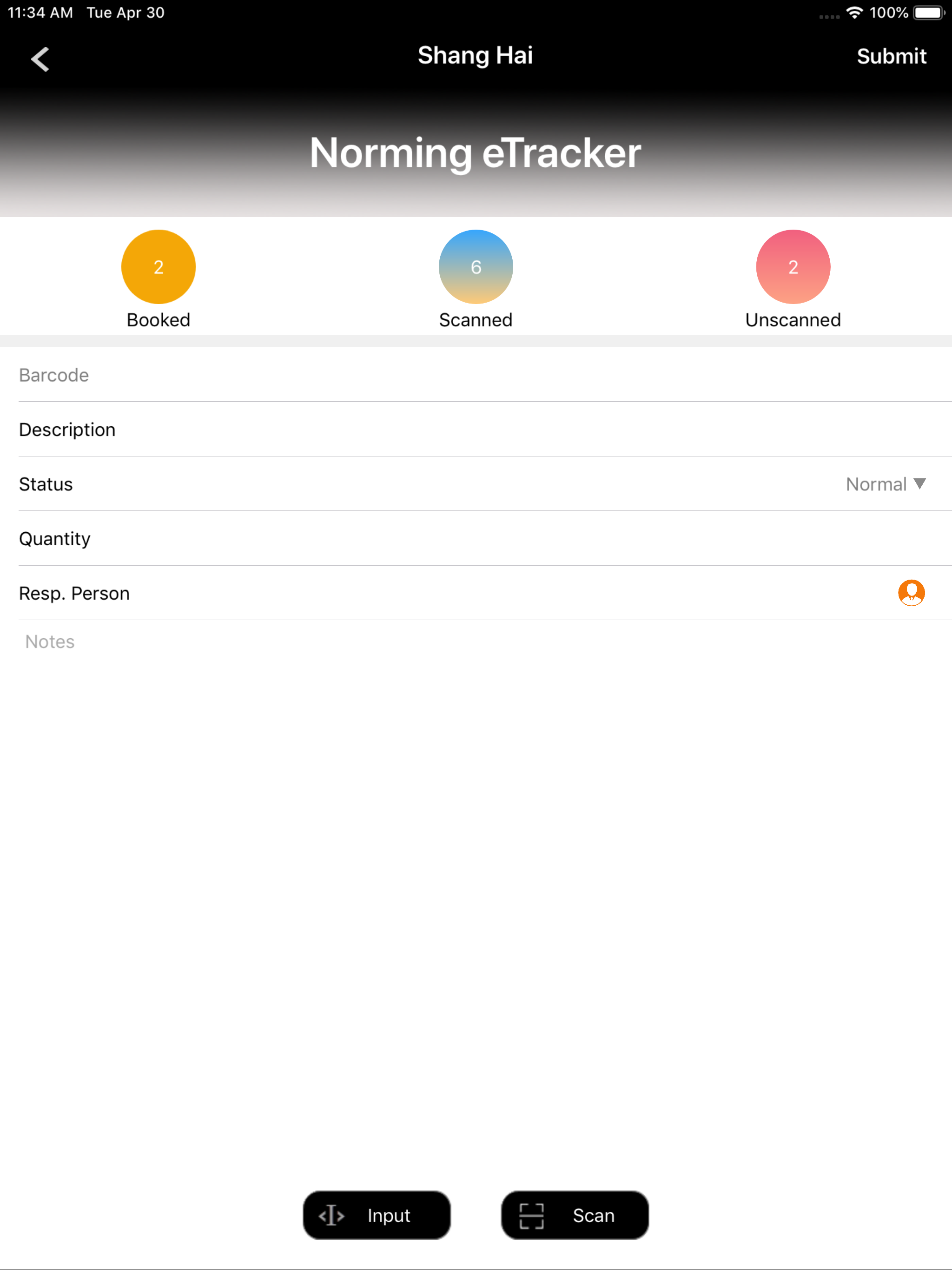 Norming eTracker screenshot 6