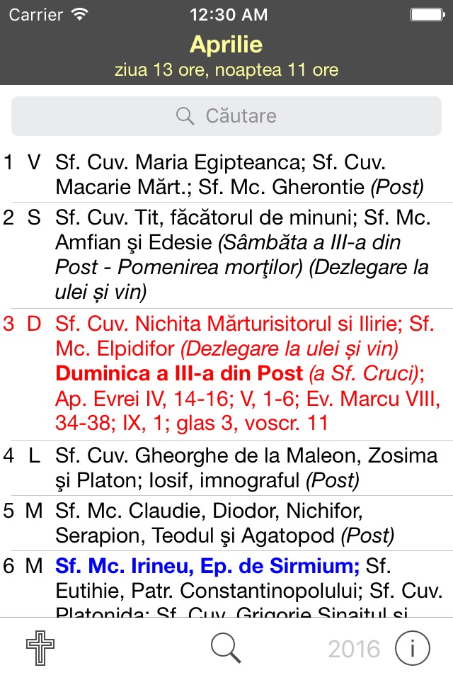 Calendar Creștin Ortodox screenshot 2