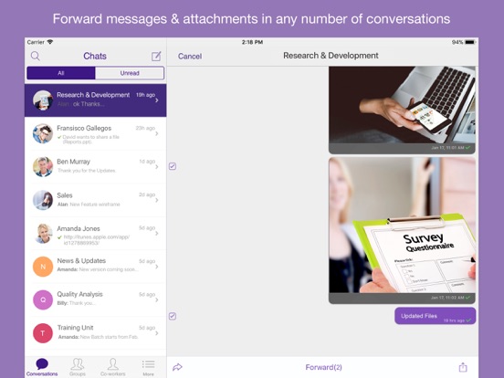 Screenshot #5 pour Office Chat, Work Messaging