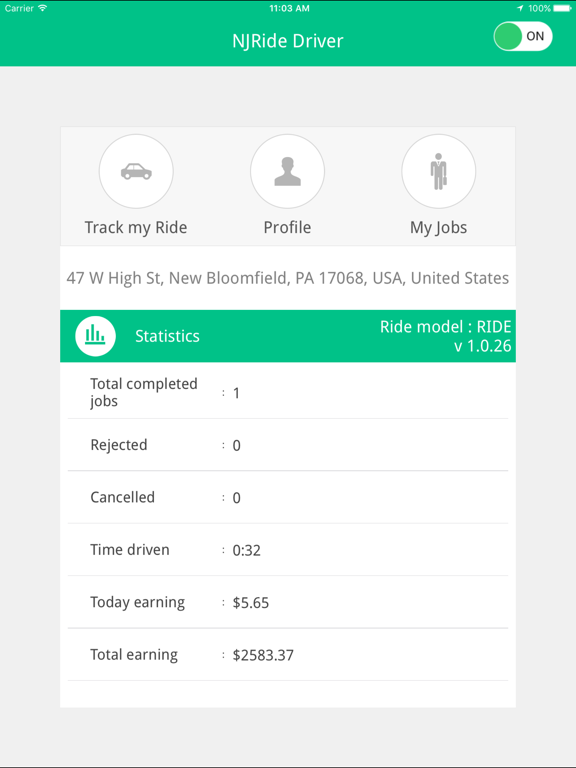 Screenshot #5 pour NJRide Driver