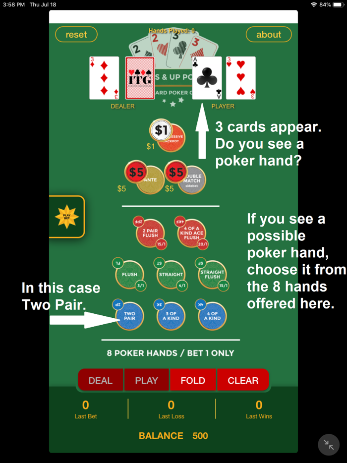 Pairs and Up Poker