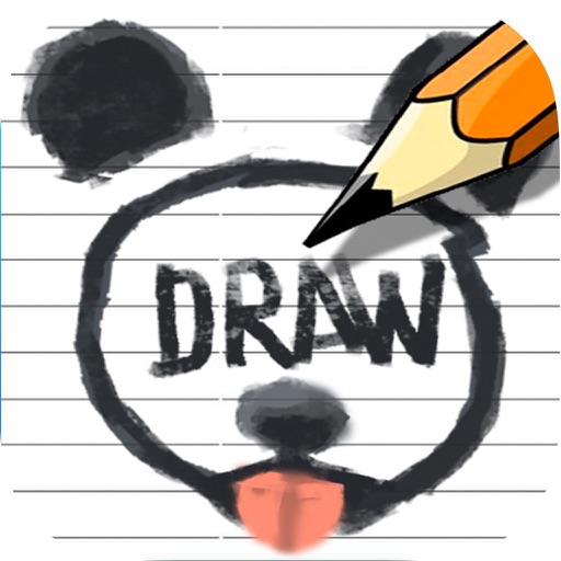 Paint over photos doodle notes icon