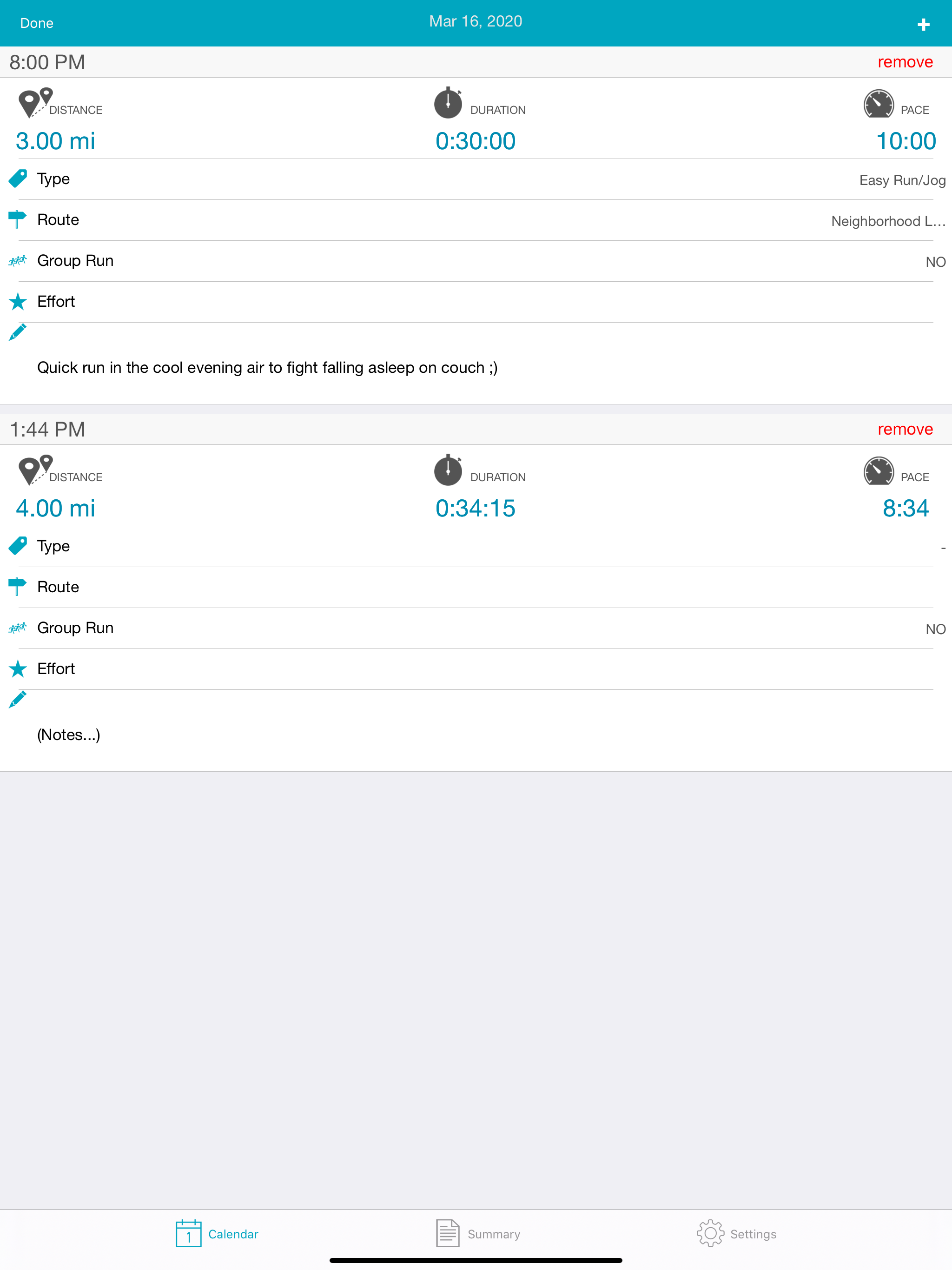 Running Log screenshot 8