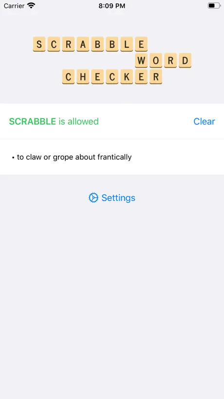 Word Checker for SCRABBLE