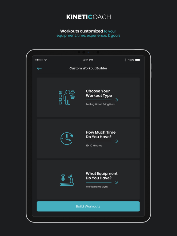 KINETICOACH iPad screenshot 1 - Health & Fitness app