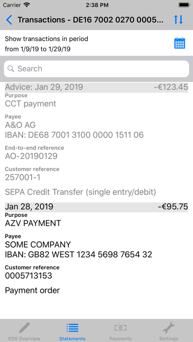 BL Banking Screenshot