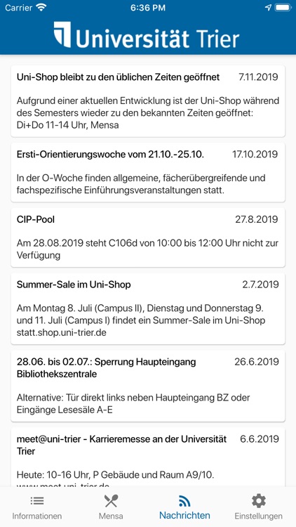 CampusApp Universität Trier screenshot-4