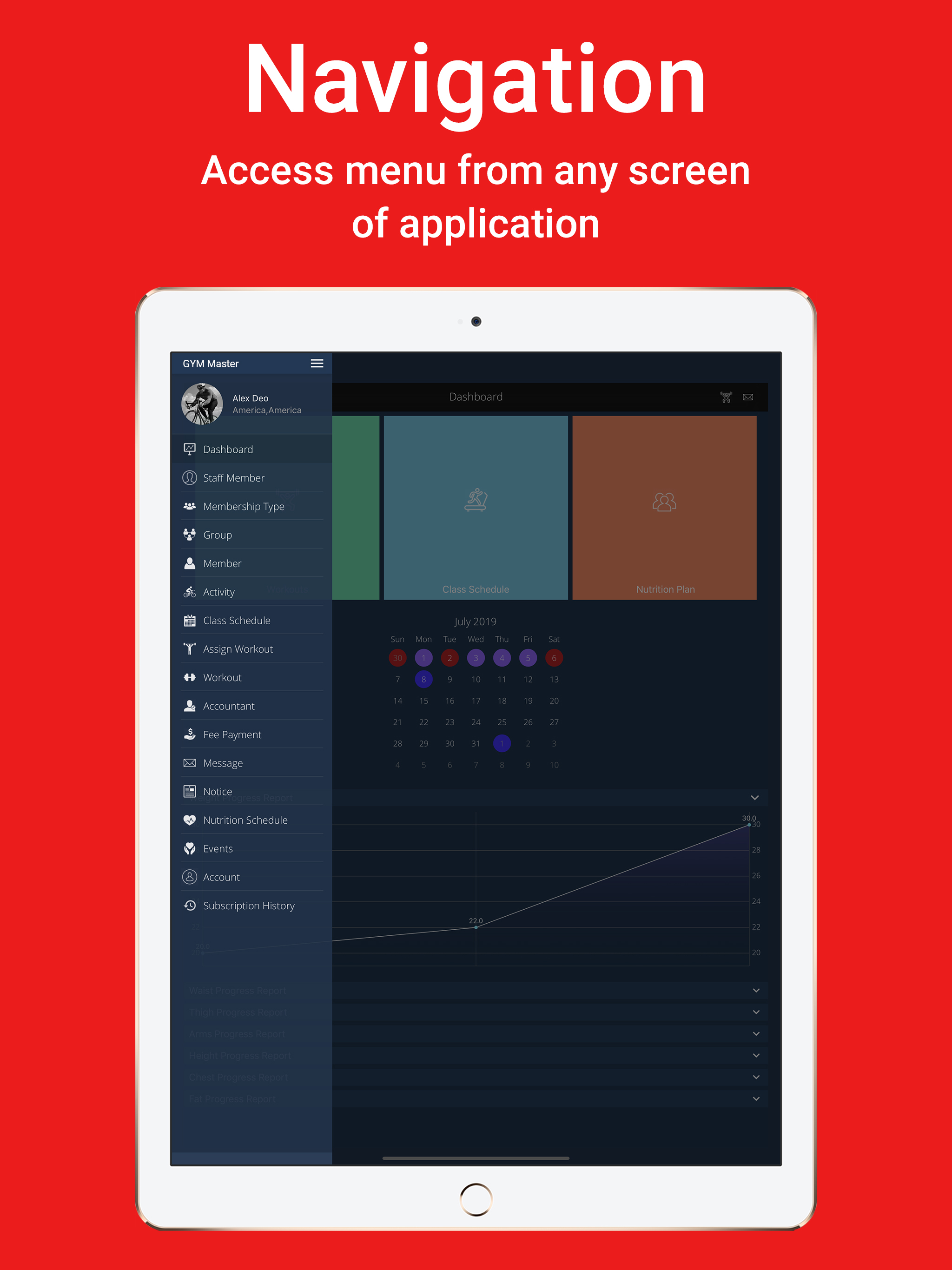 Gym Master application