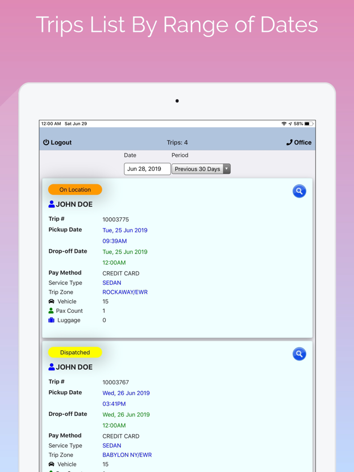 LimoWiz Driver App LWD
