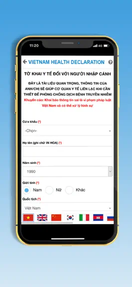 Game screenshot Vietnam Health Declaration apk