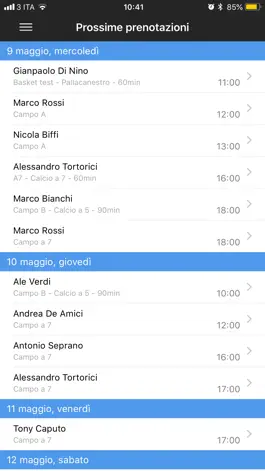 Game screenshot Gestione Campi Sportivi apk